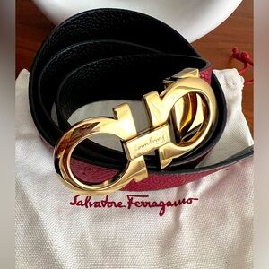Ferragamo Gancini Reversible belt sz 90